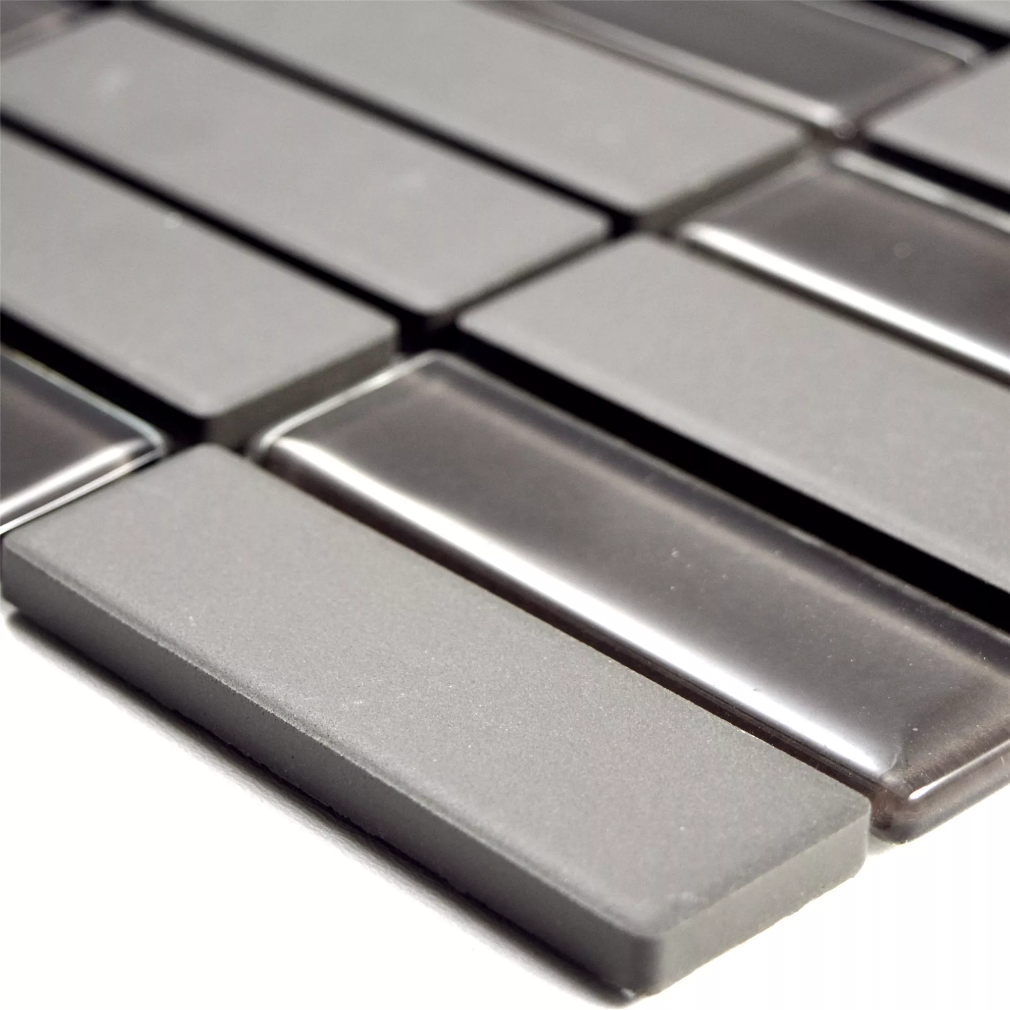 Mosaik Oglaserad Garden Brun Sticka Mosaik Oglaserad Garden Brun Sticka