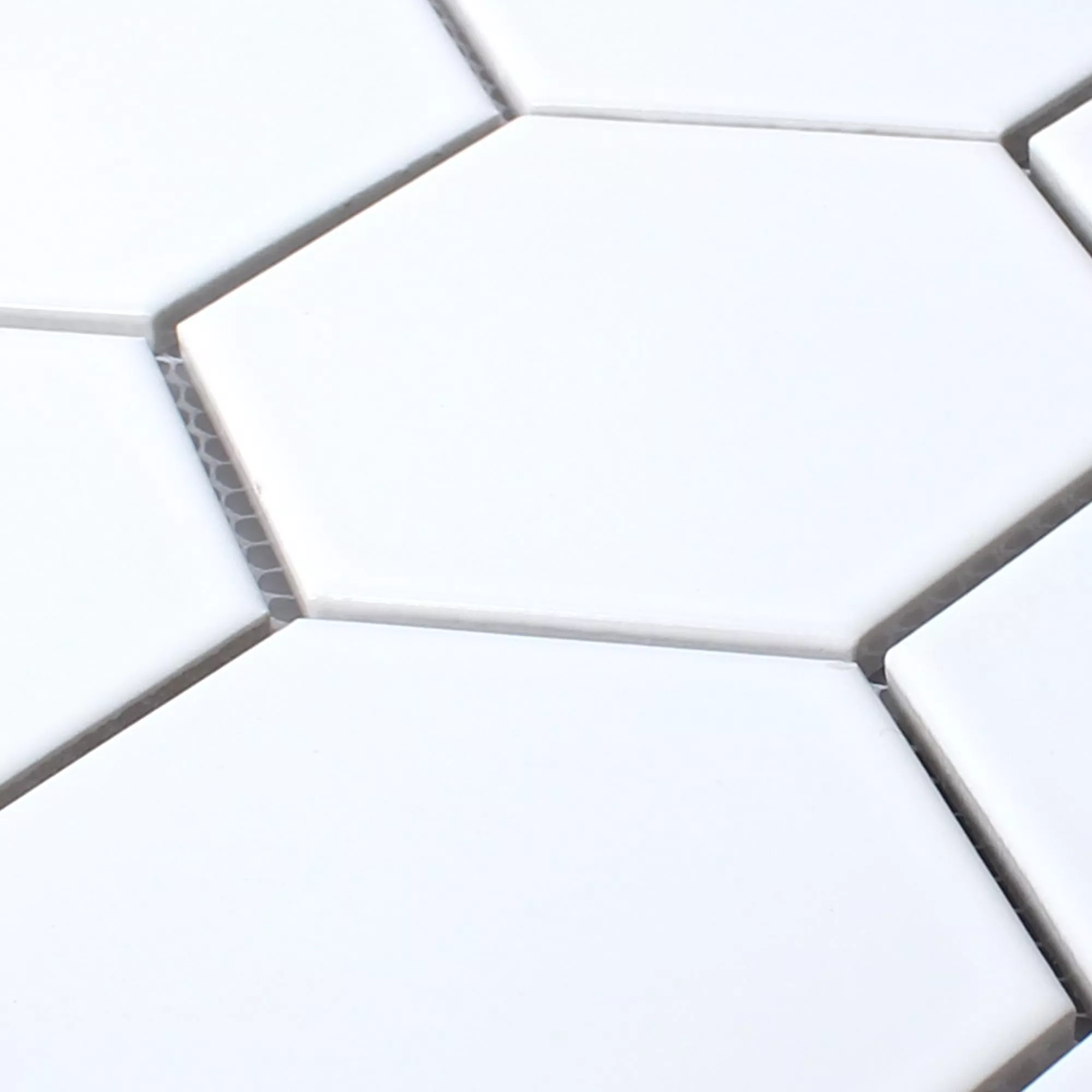 Keramik Mosaik Hexagon Salamanca Vit Matt H95