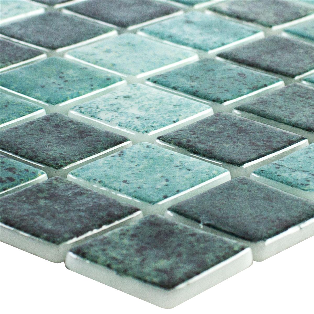 Glas Swimmingpool Mosaik Baltic Grön 25x25mm