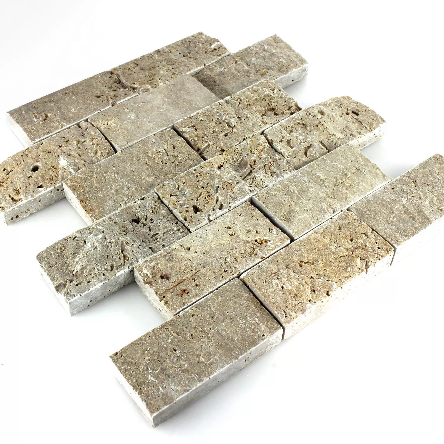 Travertin 3D Mosaik Noce Brick Travertin 3D Mosaik Noce Brick
