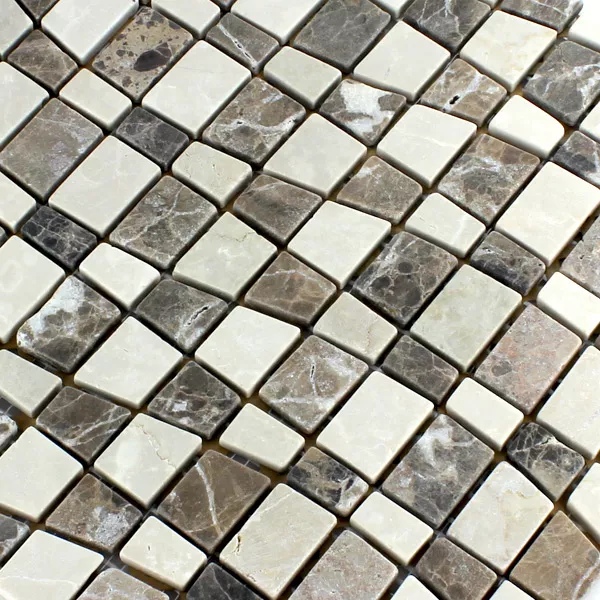 Mosaik Marmor Våg Castano Beige