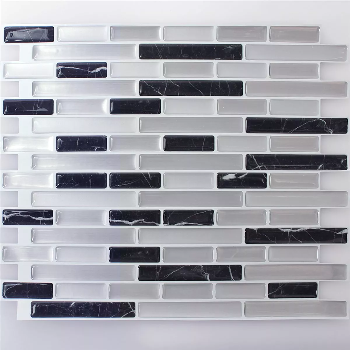 Prov Mosaik Vinyl Midnight Silver Marmoriert