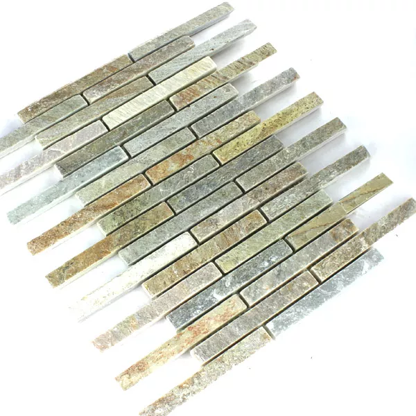 Prov Mosaik Natursten Kvartsit Beige Mix Sticks