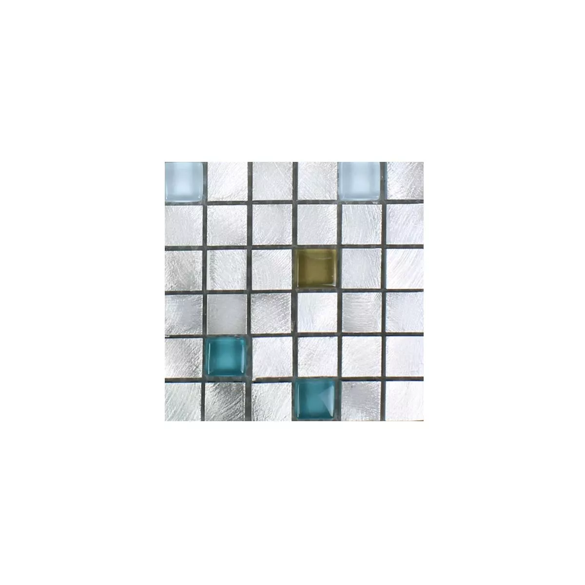 Prov Mosaik Lissabon Aluminium Glas Mix Färgrik