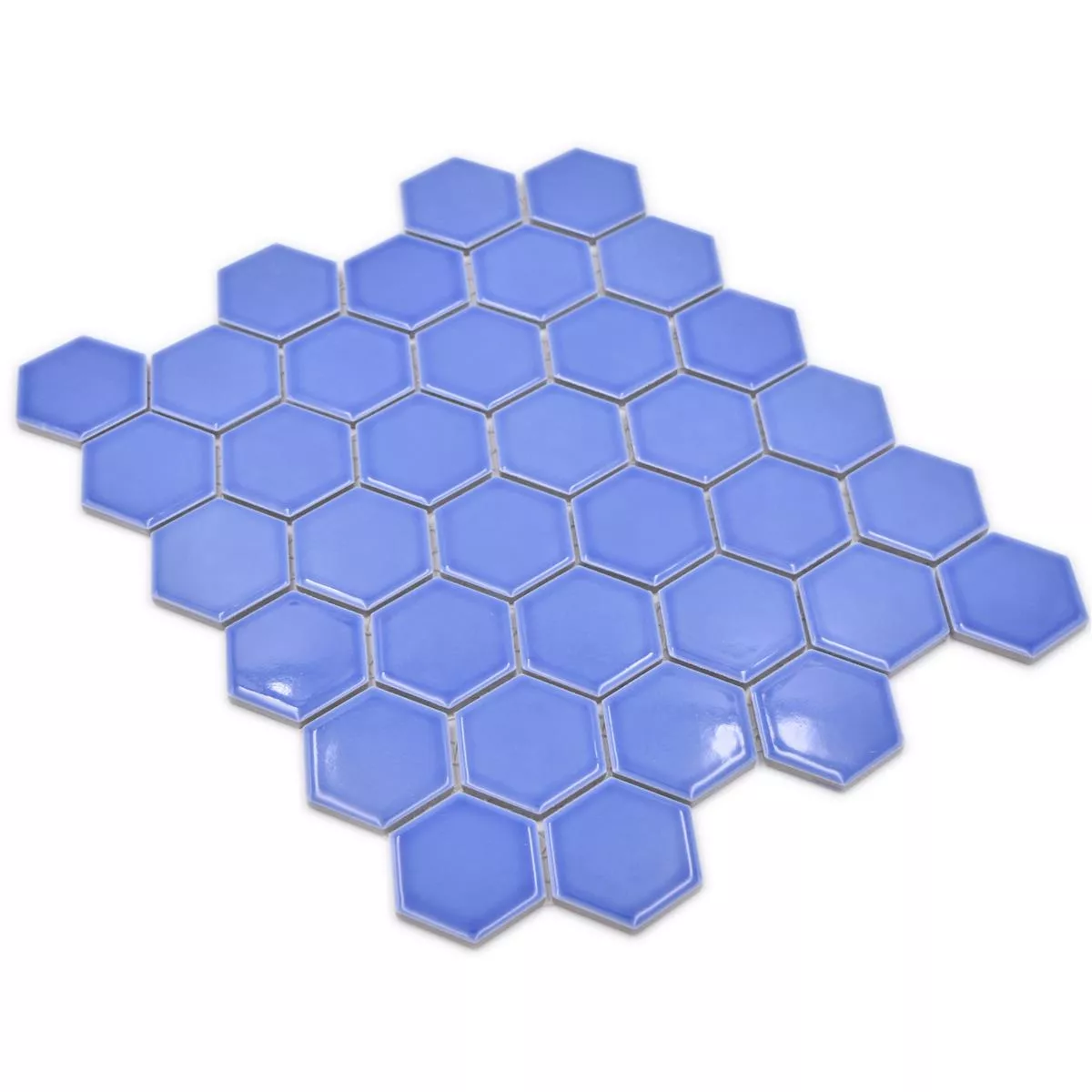 Keramikmosaik Salomon Hexagon Ljusblå H51