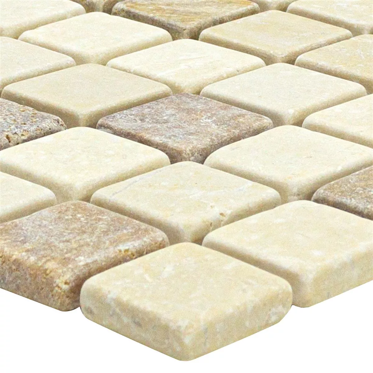 Marmor Natursten Mosaik Plattor Lorentes Ljusbrun Mix