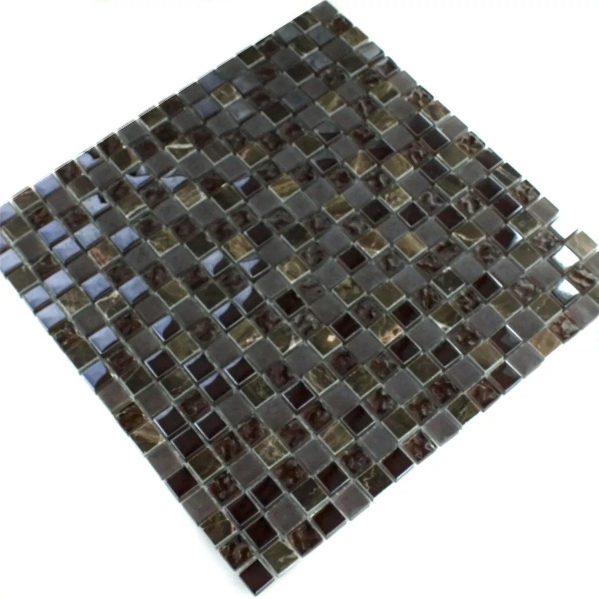Prov Mosaik Glas Marmor Mix Sintra Brun 