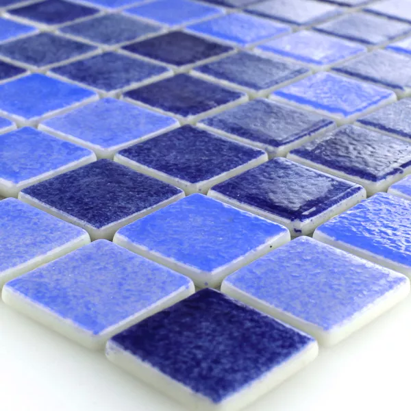 Prov Mosaik Glas Simbassäng  Blå Mix