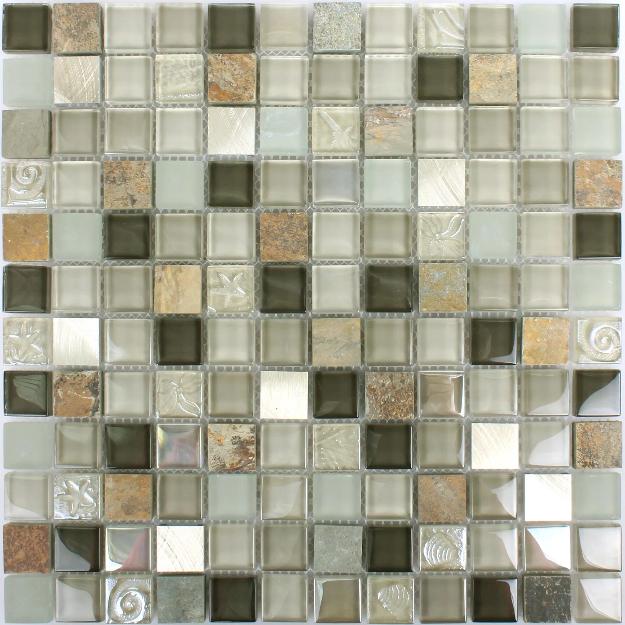 Prov Mosaik Natursten Glas Metall Mix Lockhart