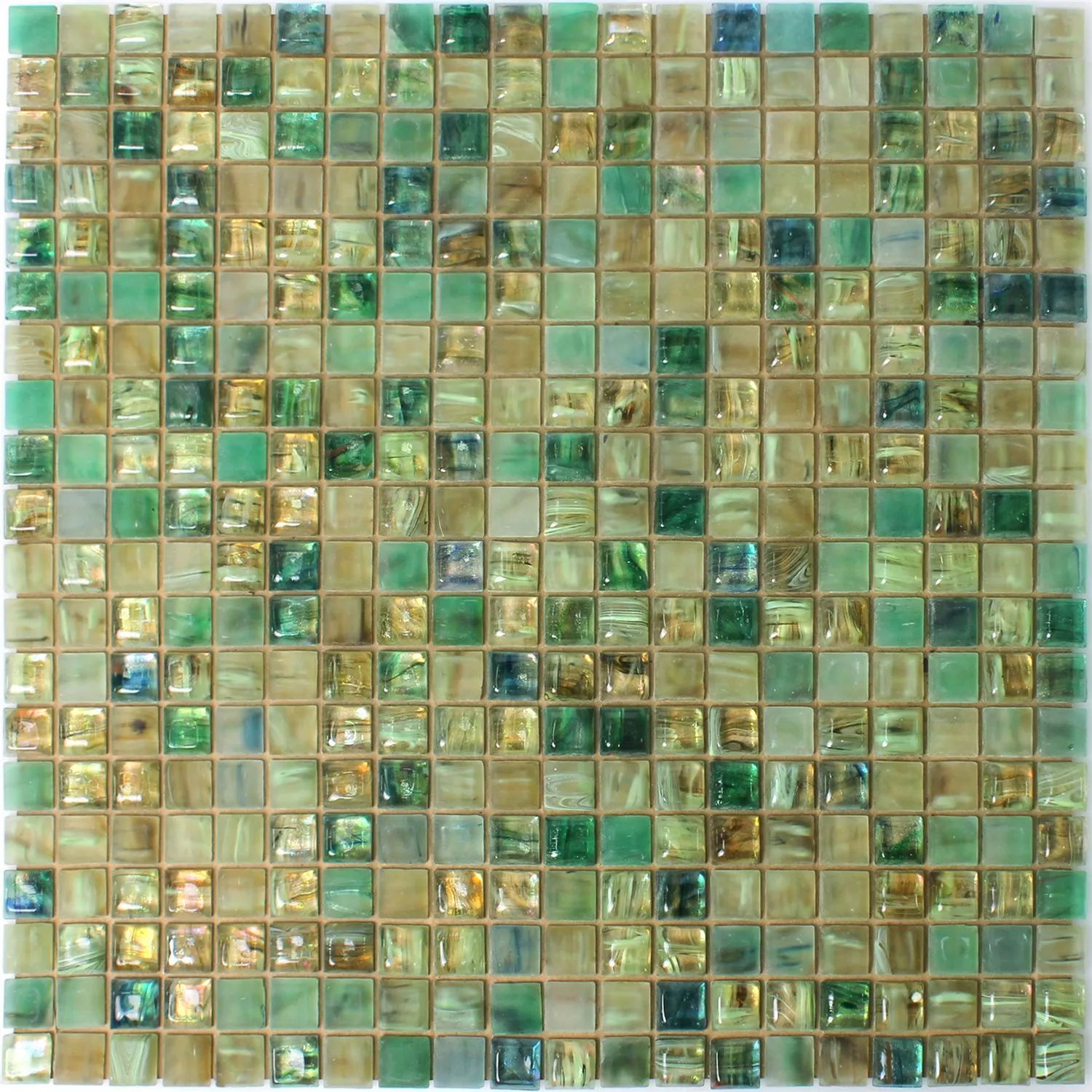 Prov Glas Simbassäng Mosaik Plattor Pergamon Grön