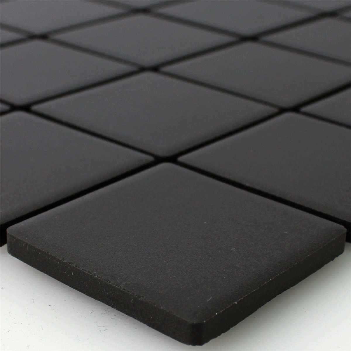 Prov Mosaik Keramik Svart Uni Anti-Slip Oglaserad
