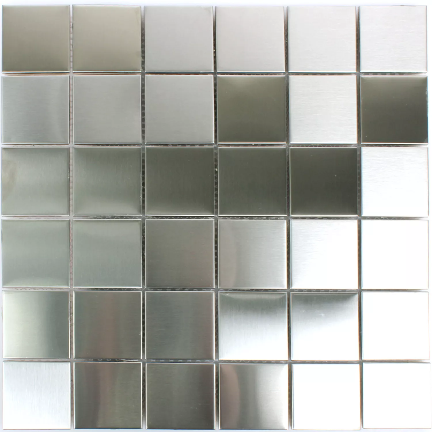 Prov Rostfritt Stål Mosaik Magnet Glänsande Fyrkant 48
