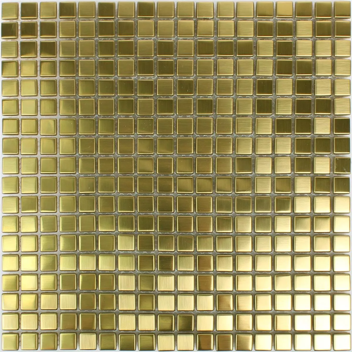 Mosaik Rostfritt Stål Metall Baikal Guld