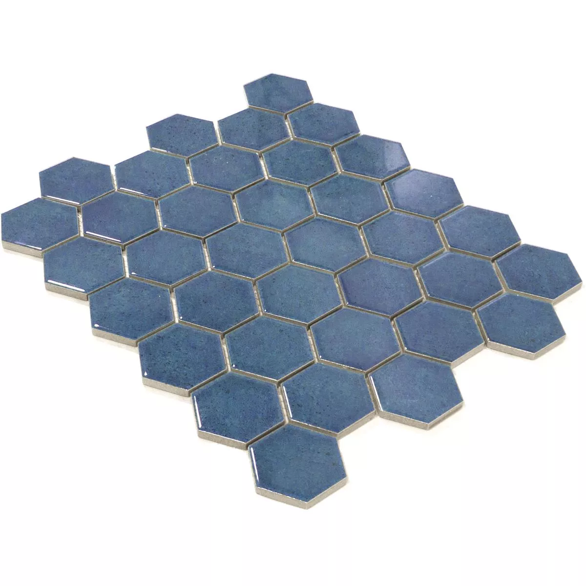 Keramik Mosaik Eldertown Hexagon Mörkblå