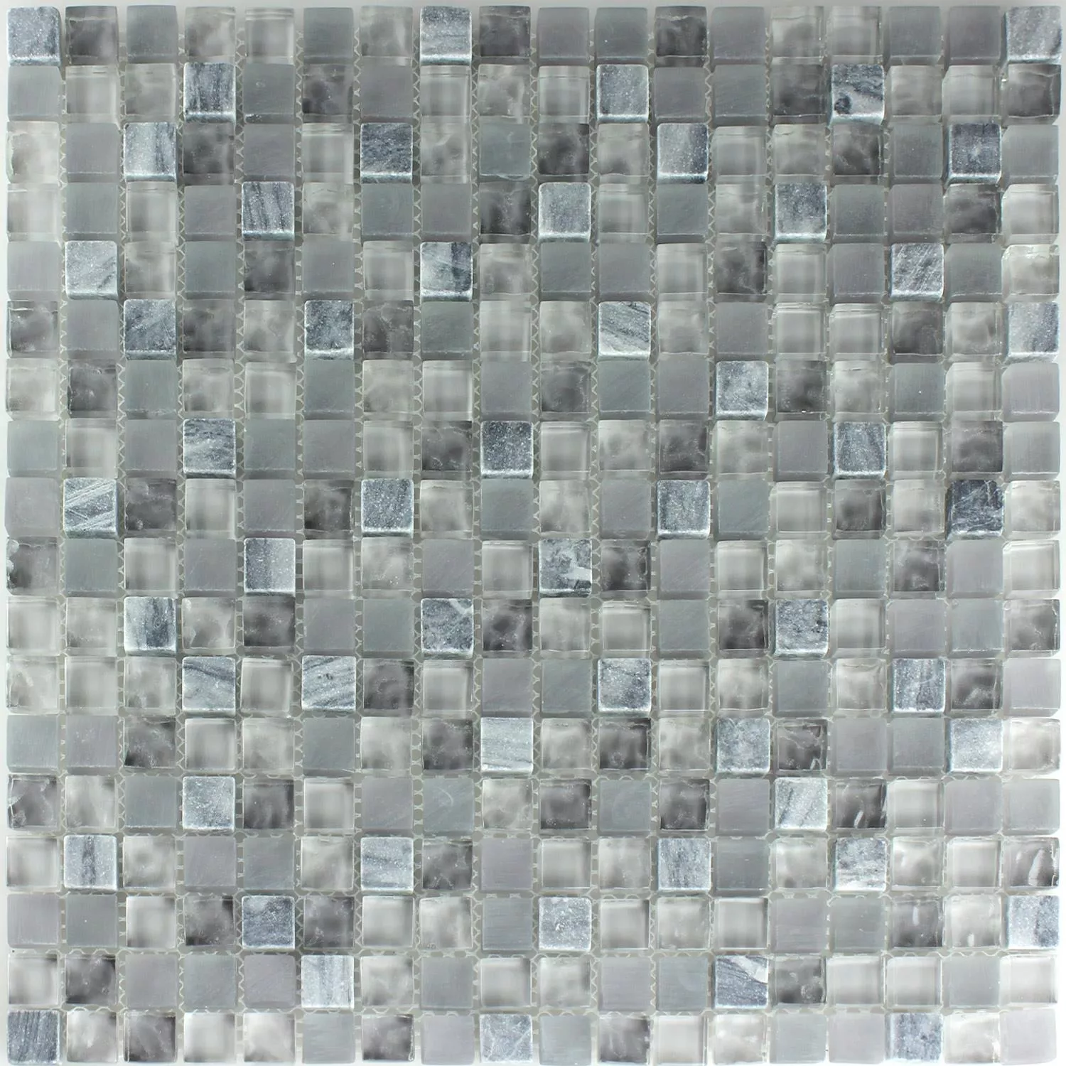 Prov Mosaik Glas Marmor Ljusgrå 