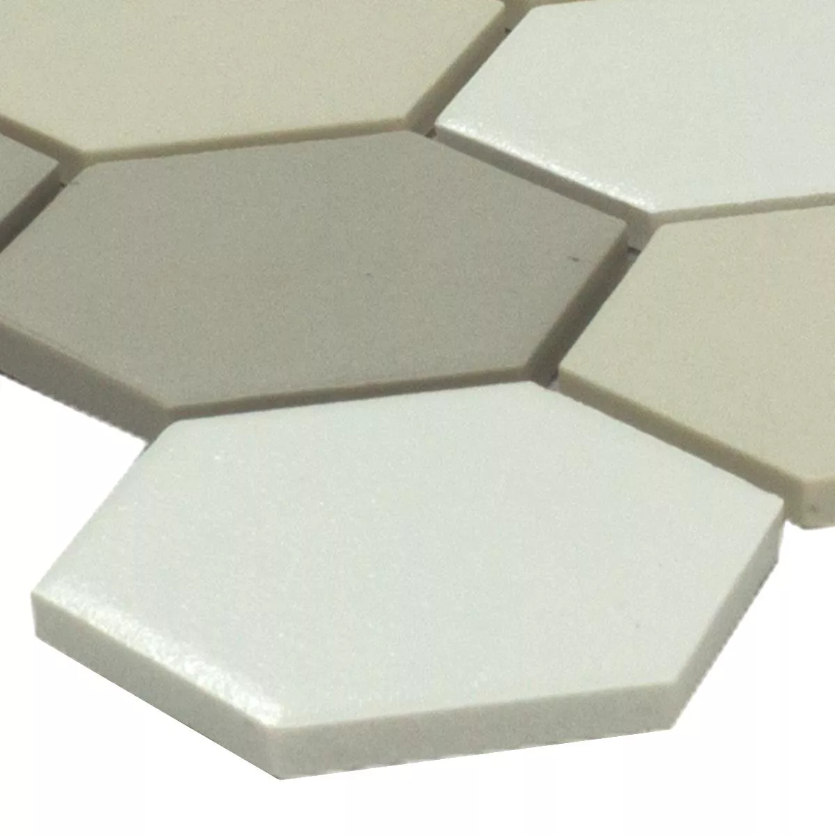 Keramik Mosaik Hexagon Bern Beige Grå