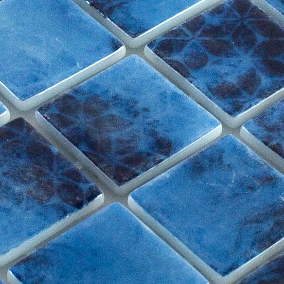 Prov Glas Swimmingpool Mosaik Baltic Blå
