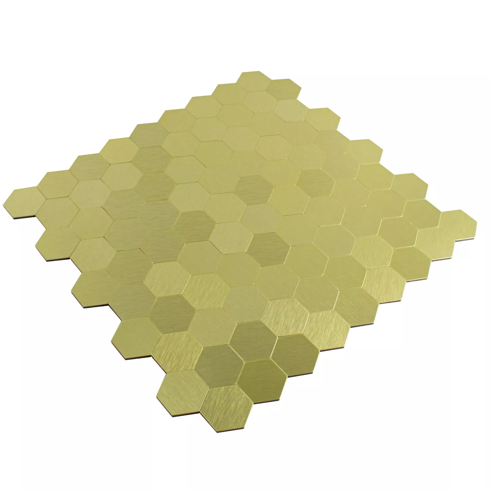 Prov från Mosaik Metall Självhäftande Vryburg Guld Hexagon