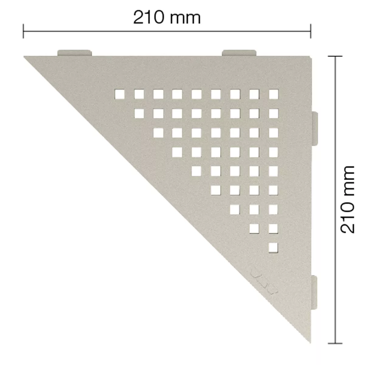 Vägghylla duschhylla Schlüter triangel 21x21cm Square Cream