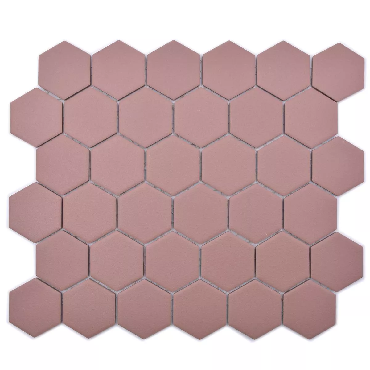 Keramikmosaik Bismarck R10B Hexagon Terrakotta H51