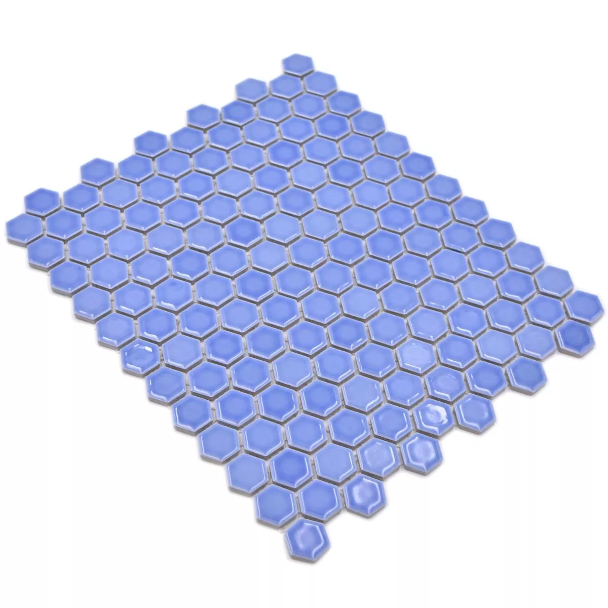 Keramikmosaik Salomon Hexagon Ljusblå H23