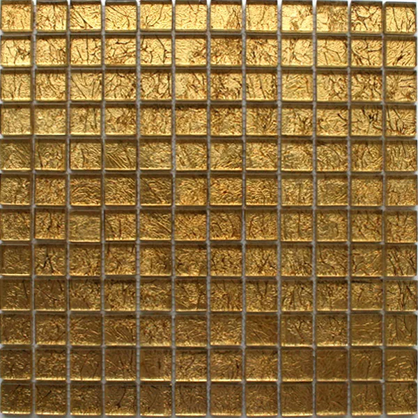 Prov Glasmosaik Guld Metall