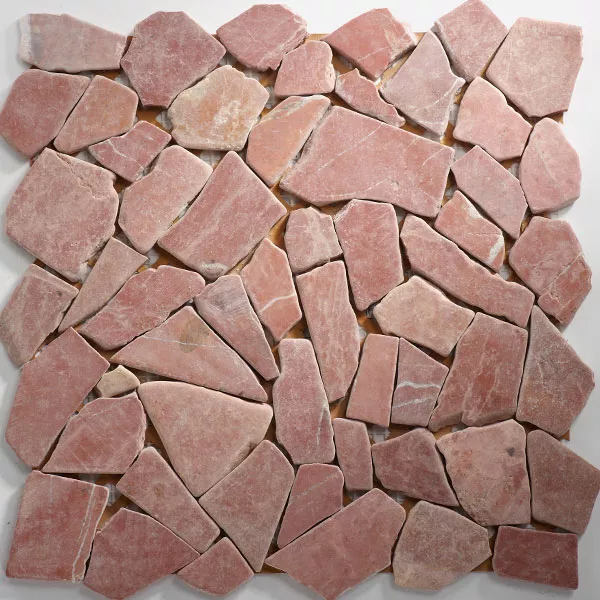 Prov Marmor Brutna Mosaik Rosso Verona