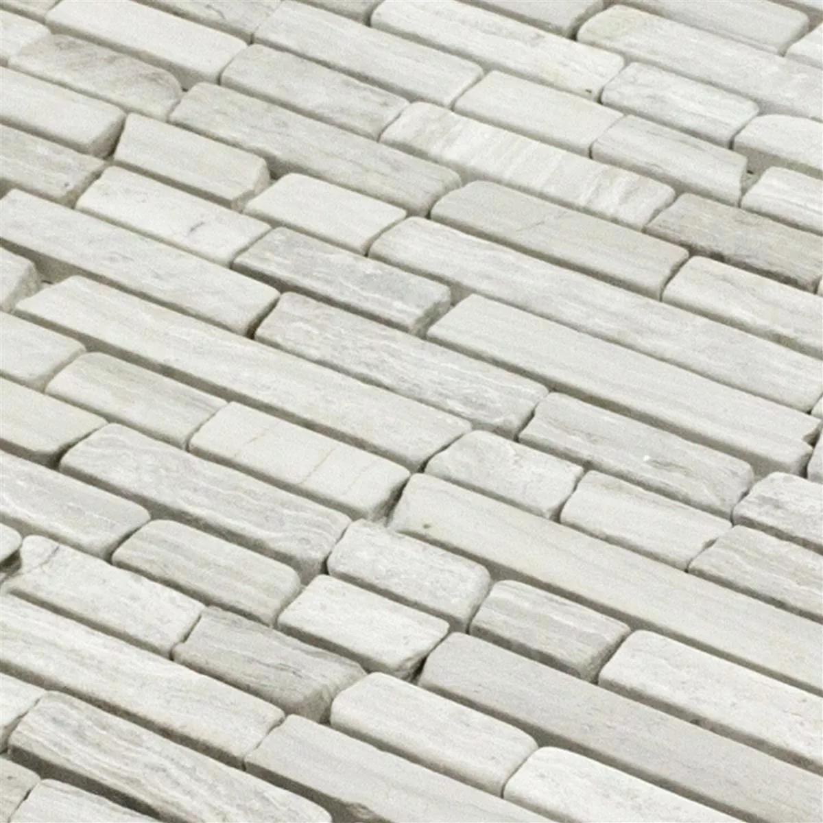Mosaik Marmor Brick Stanley Grå