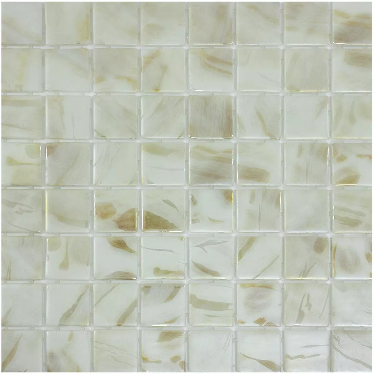 Glas Simbassäng Mosaik Alassio Beige 38