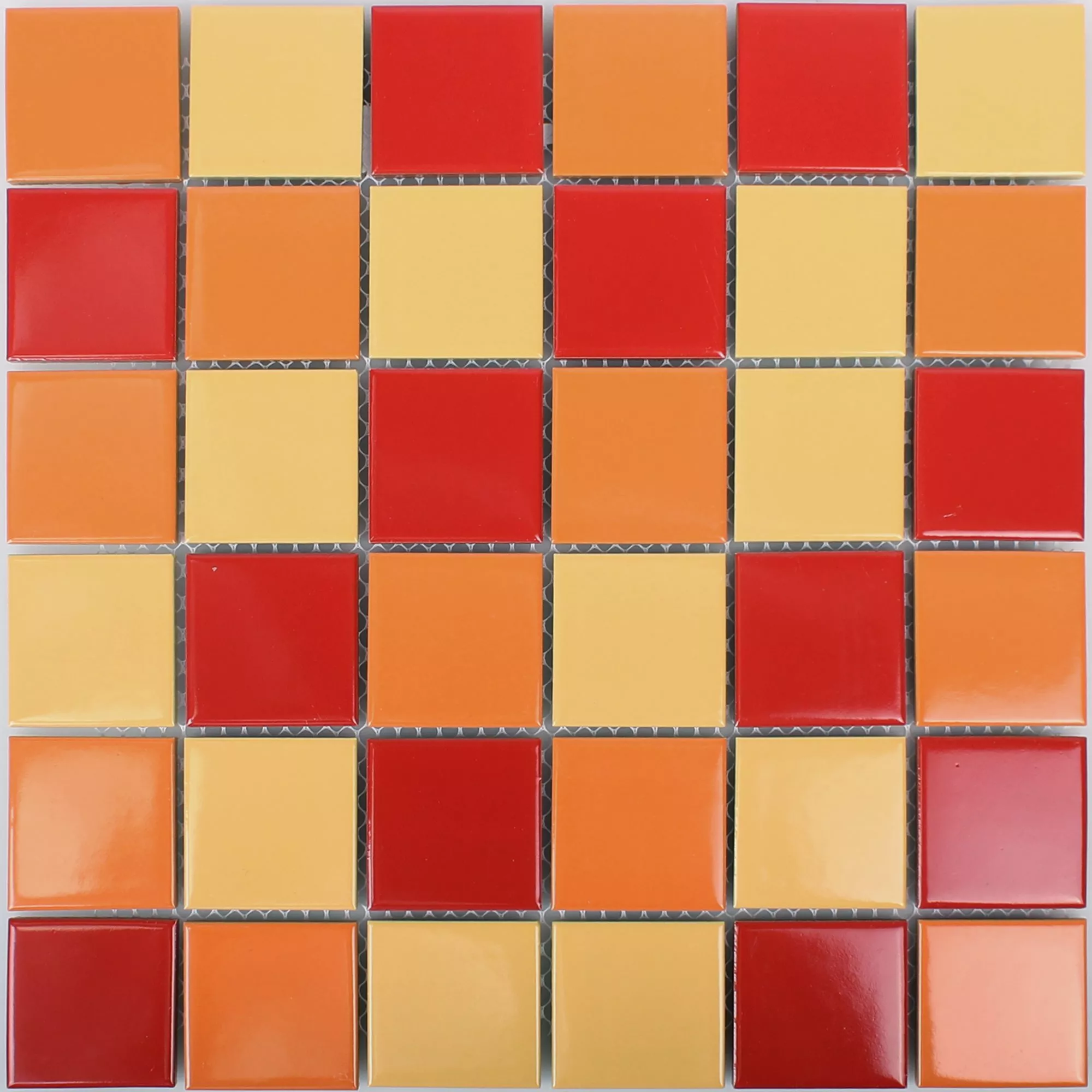 Mosaik Keramik Dordogne Gul Orange Röd 48