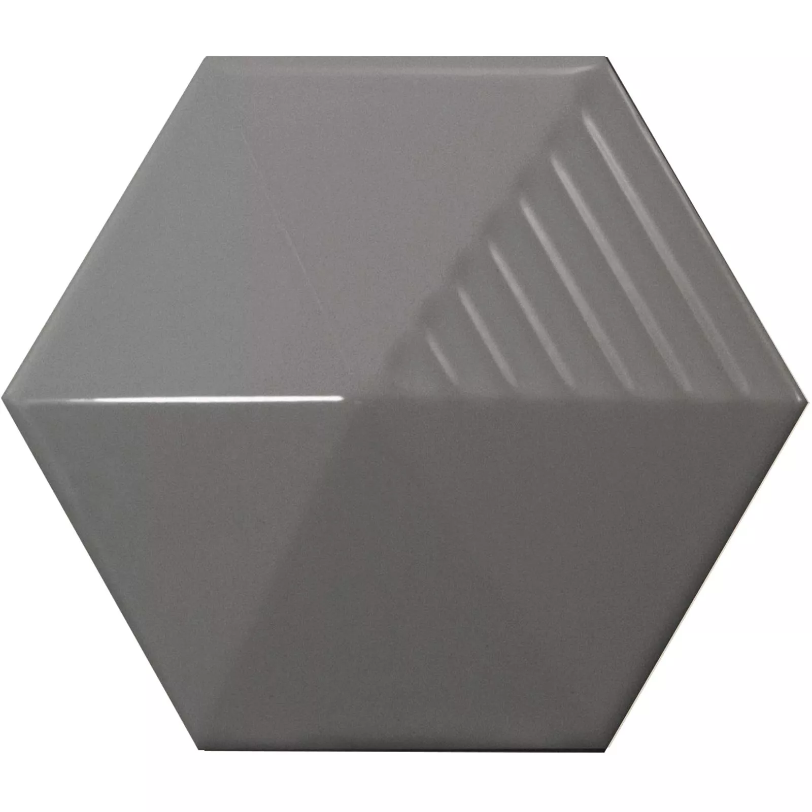 Kakel Rockford 3D Hexagon 12,4x10,7cm Grå