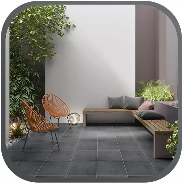 Terrassplattor Antracit