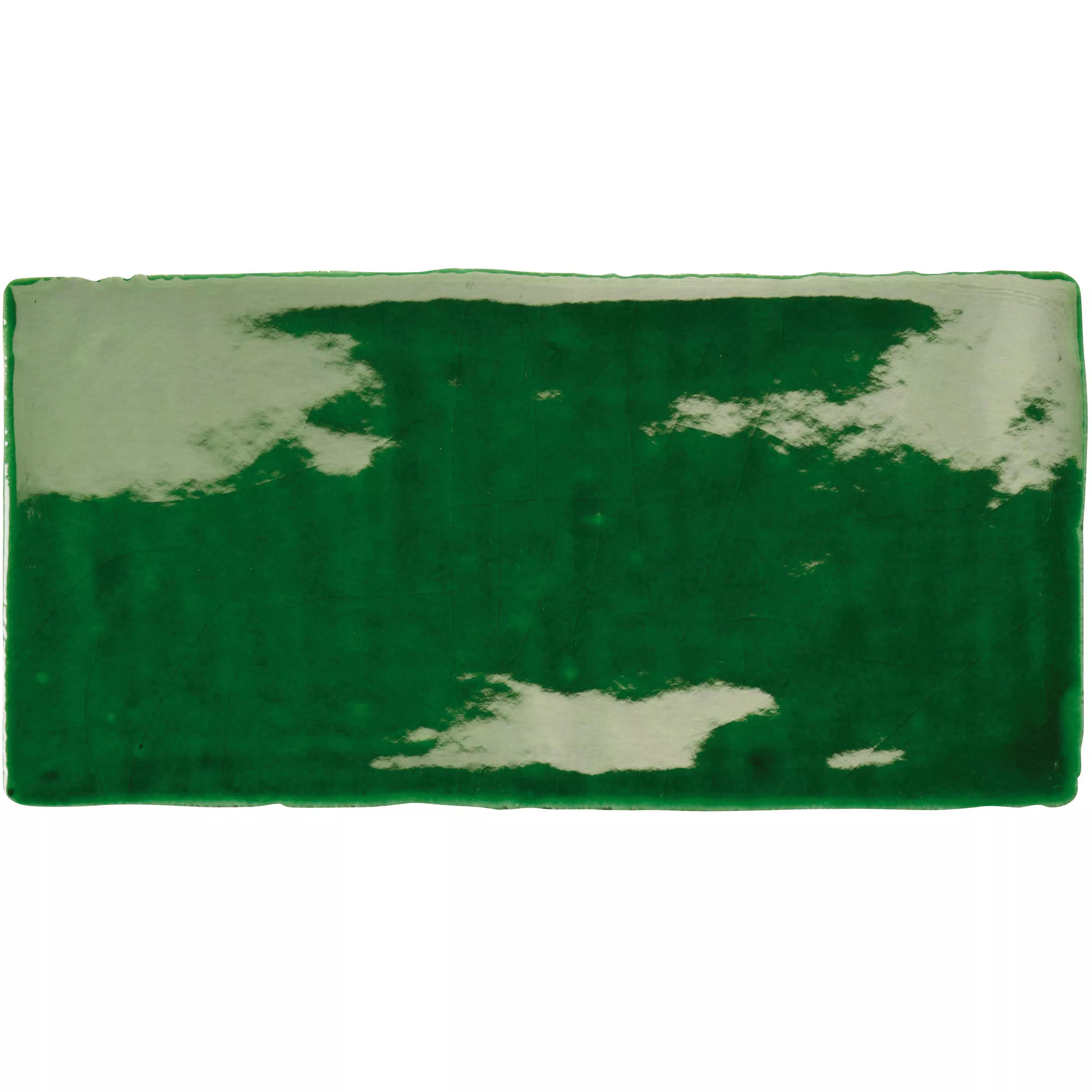 Kakel Algier Handgjort 7,5x15cm Smaragdgrön
