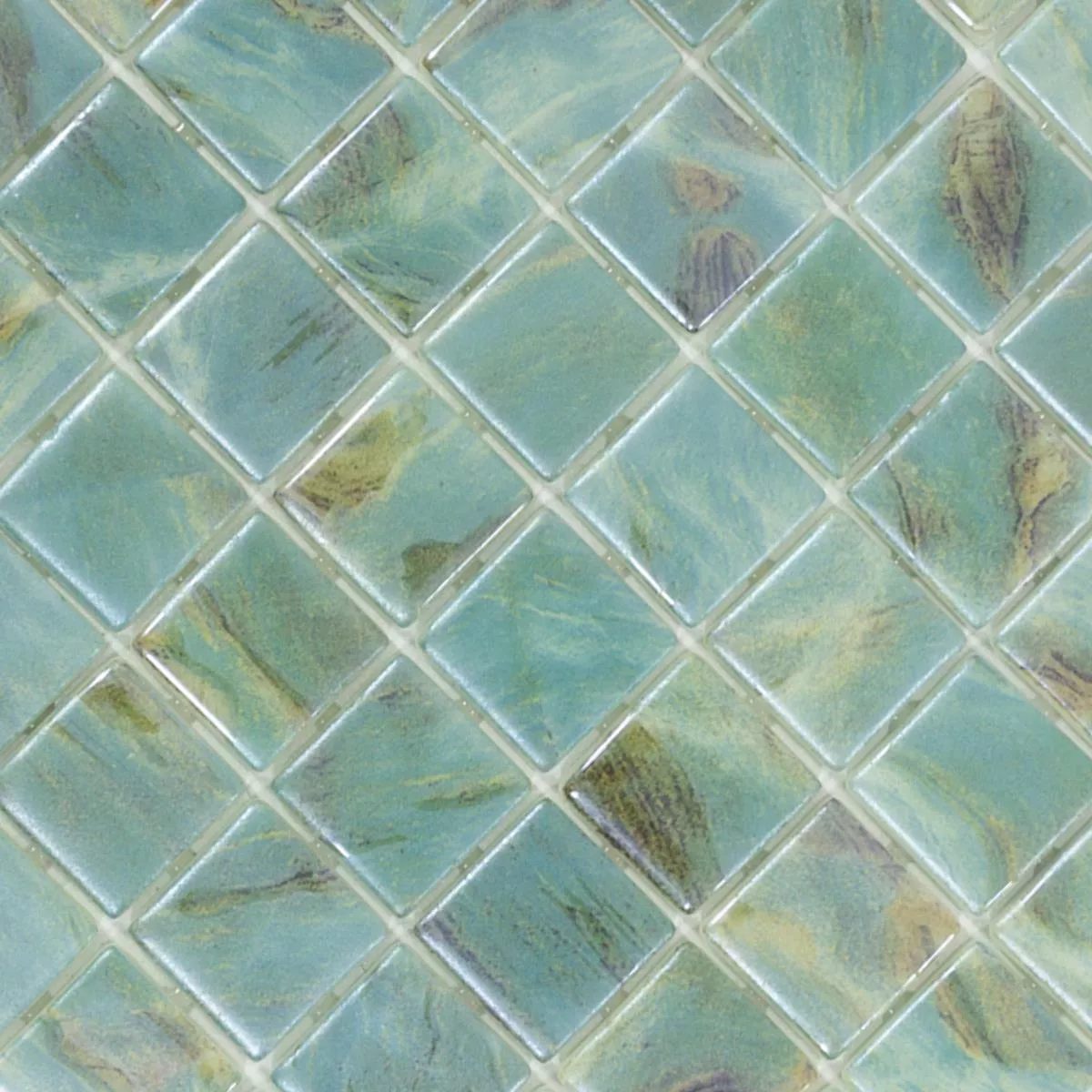 Glas Simbassäng Mosaik Alassio Turkos 25