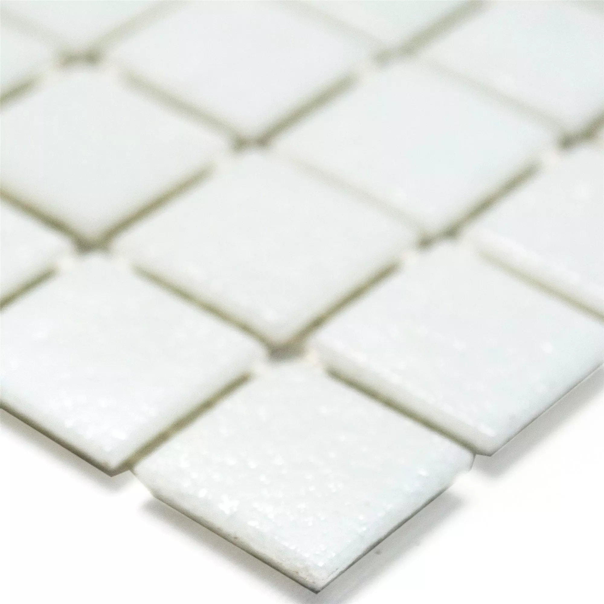 Glasmosaik Plattor Vit Uni 20x20x4mm Glasmosaik Plattor Vit Uni 20x20x4mm