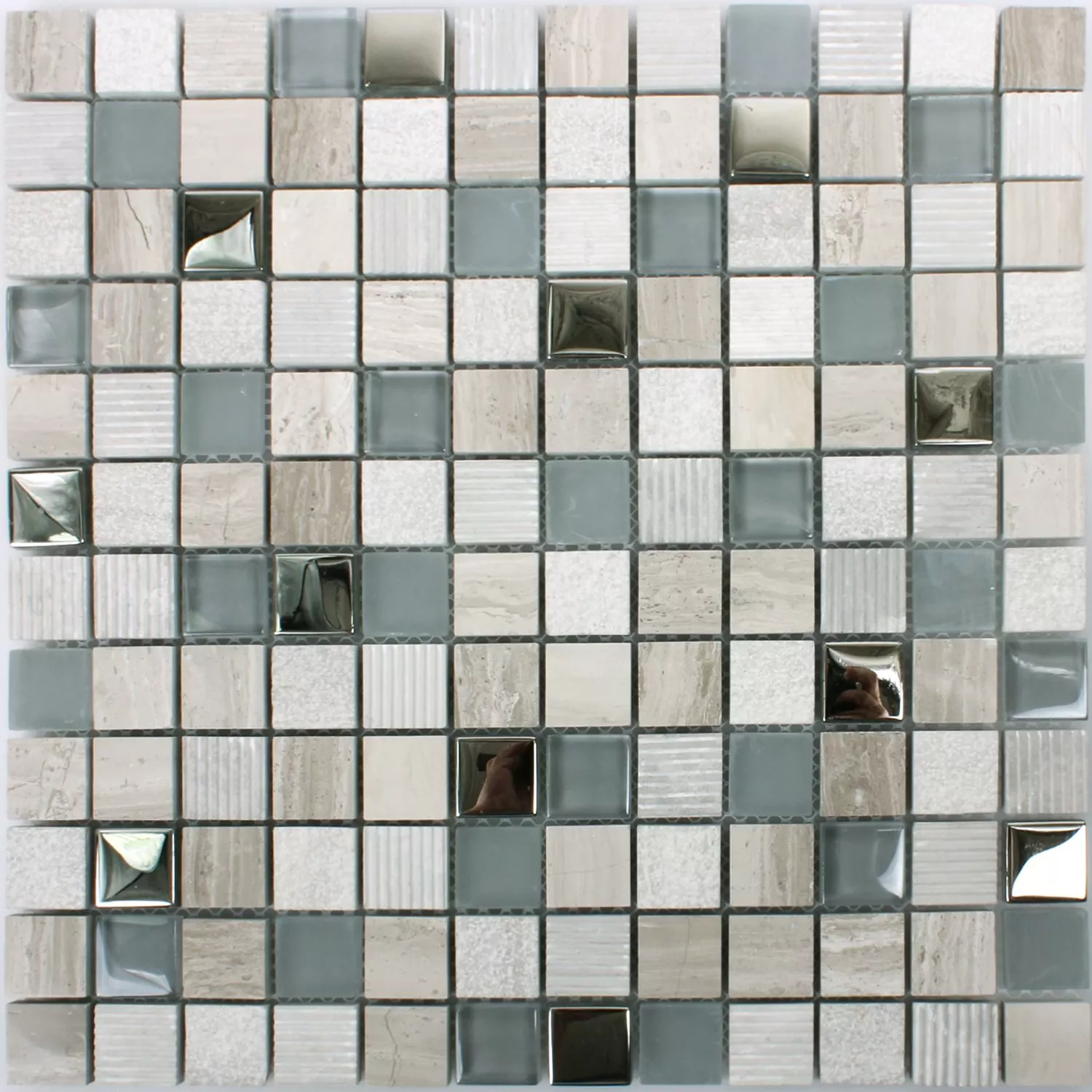 Prov Mosaik Venzona Ljusgrå Silver 
