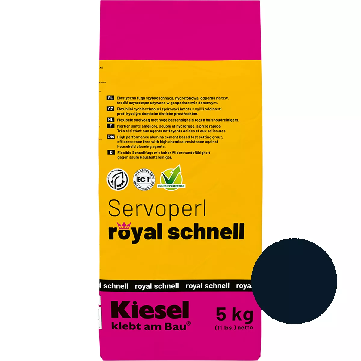 Fogmassa Servoperl Royal Quick Velvet Black 5 kg