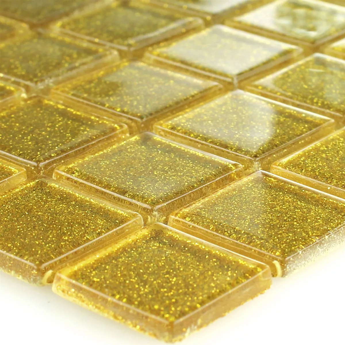 Glasmosaik Plattor Wichita Guld Glitter