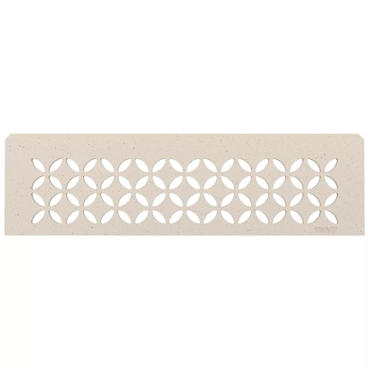 Nischvägghylla Schlüter rektangulär 30x8,7cm blommig elfenben