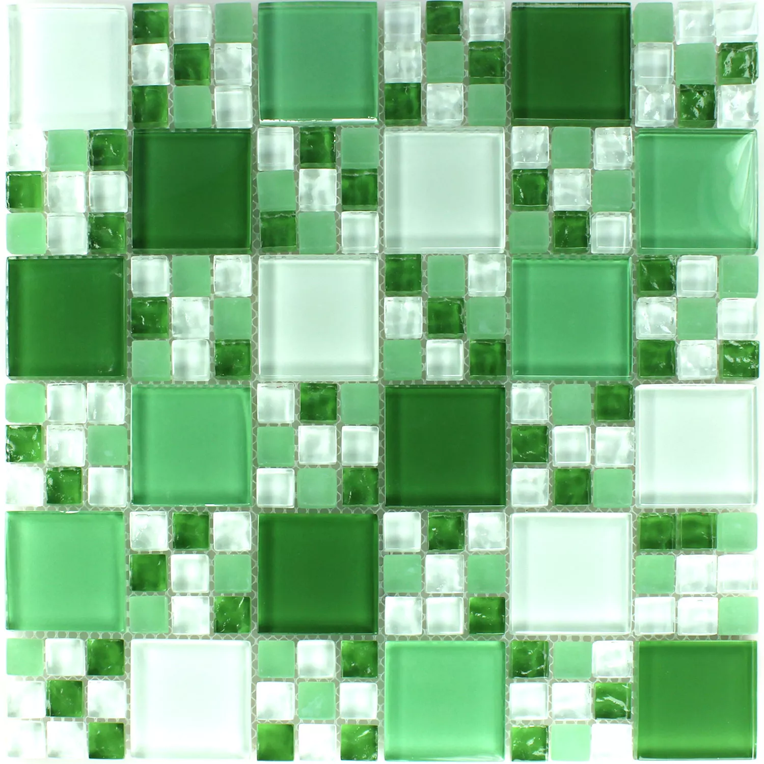 Mosaik Glas Crystal Grön Mix