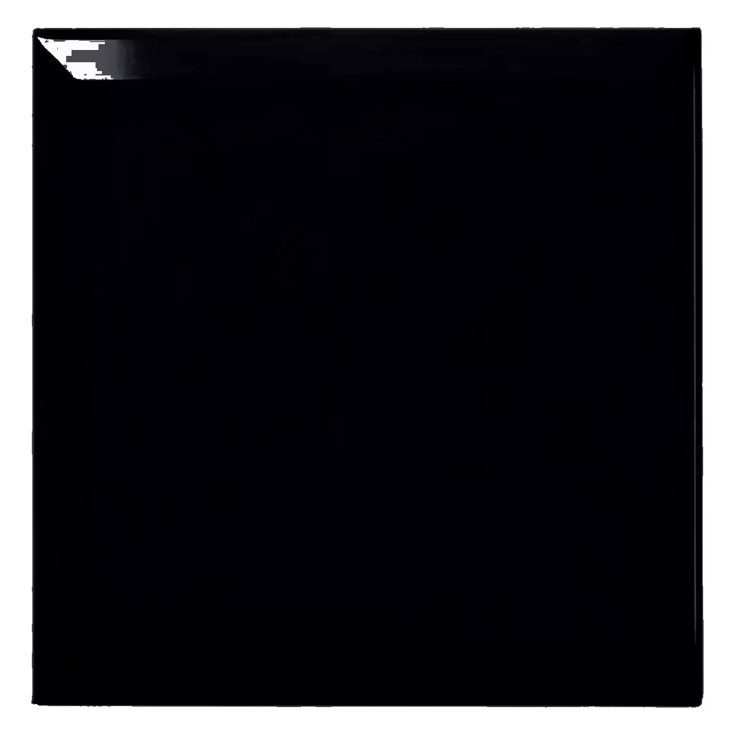 Metro kakel Svart Glänsande 20x20 cm Med Fasett Freetown Negro