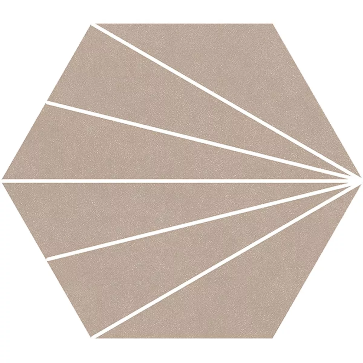 Stengods Plattor Millennium Hexagon 3D Optik Taupe 22,5 x 25,9cm