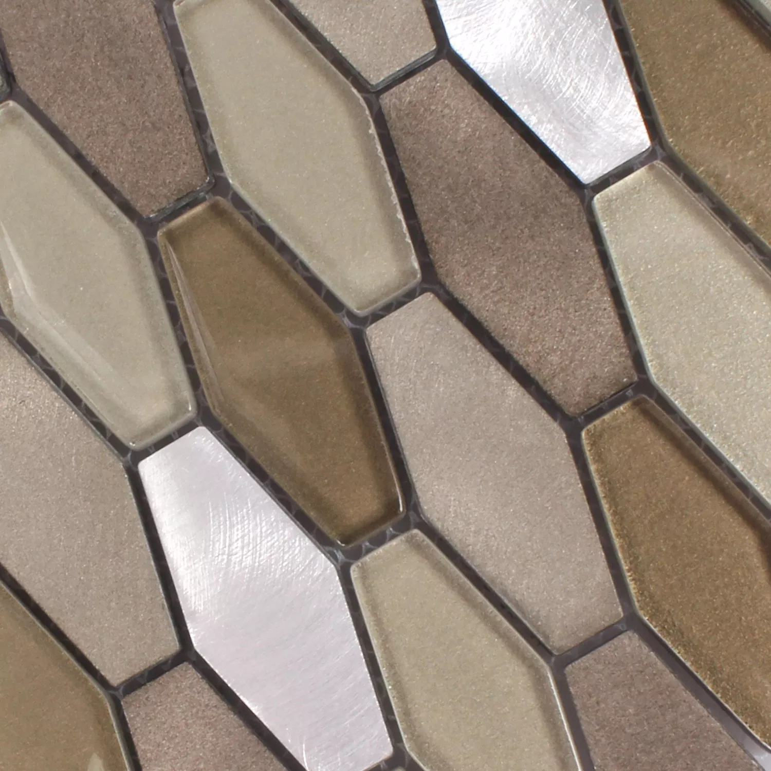 Prov Mosaik Glas Metall Lupo Hexagon