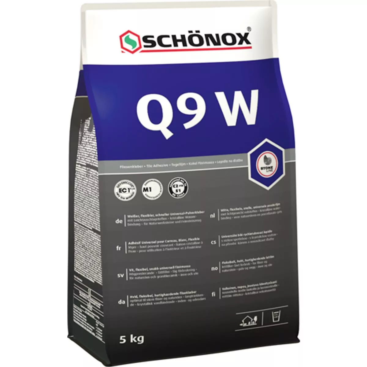 Kakellim Schönox Q9 W Vitt Flexibelt Universal Pulverlim 5 KG