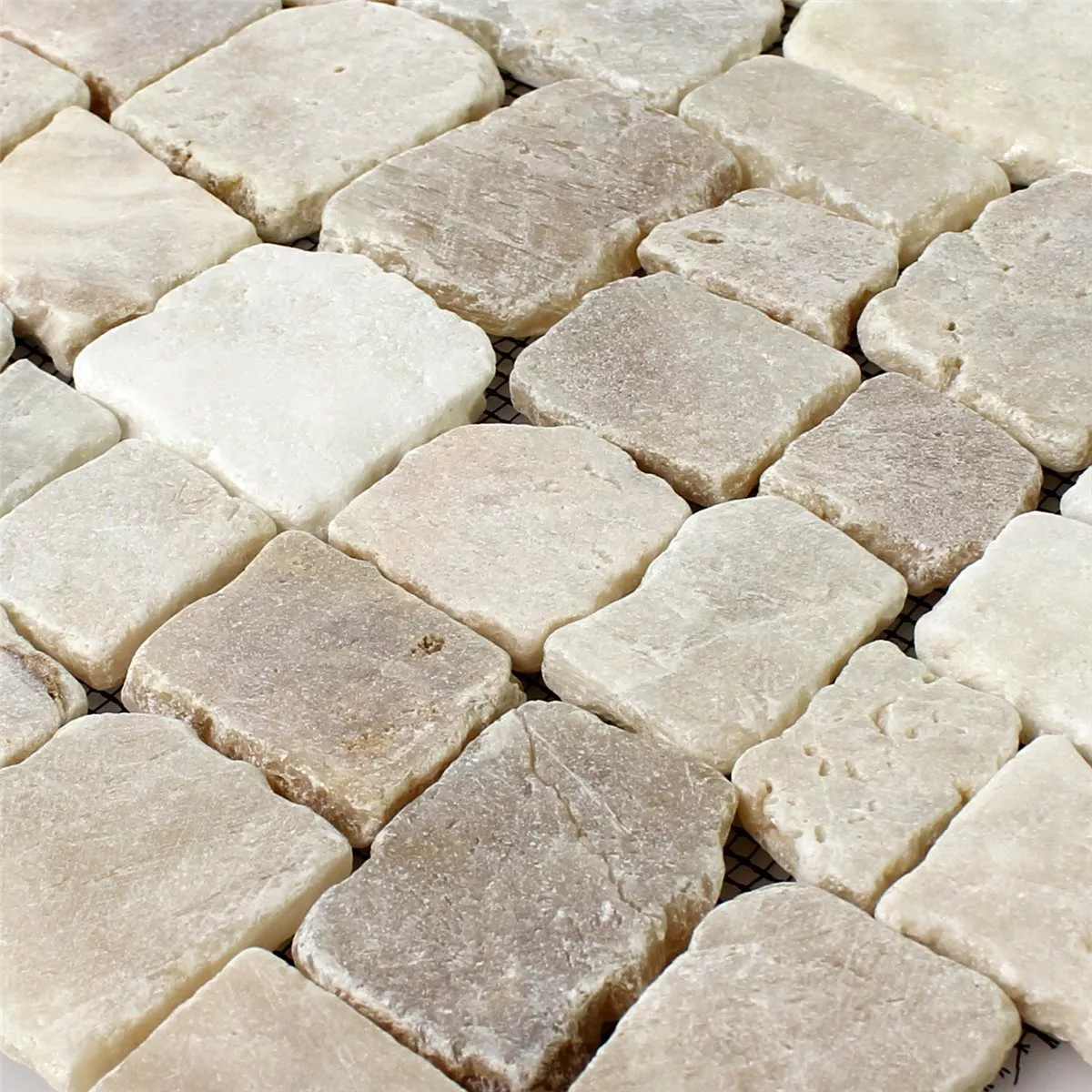 Prov Mosaik Natursten Cream Polerad