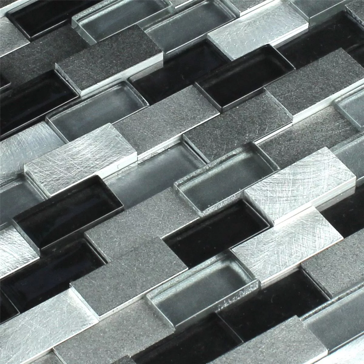 Prov Design Mosaik Aluminium Glas D Svart Silver