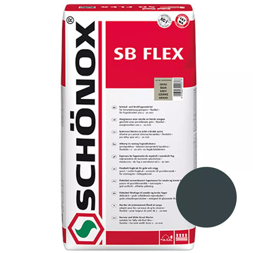 Schönox SB Flex Mortel Antracit - Fina Stengods & Stengodsfogar (15 Kg)