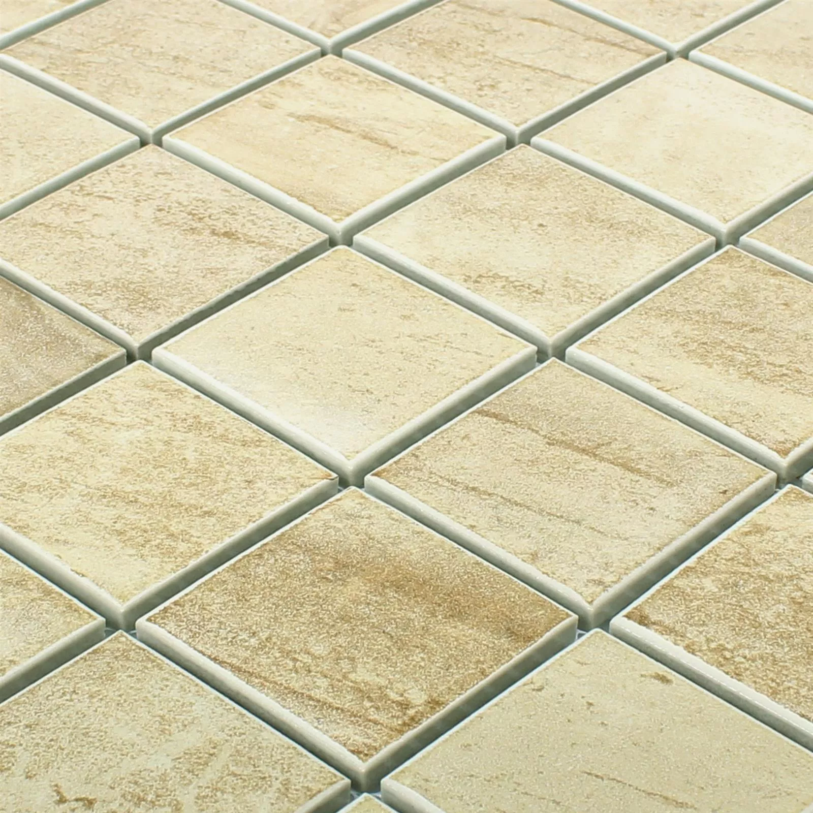 Prov Keramik Betongoptik Mosaik Shepherd Beige