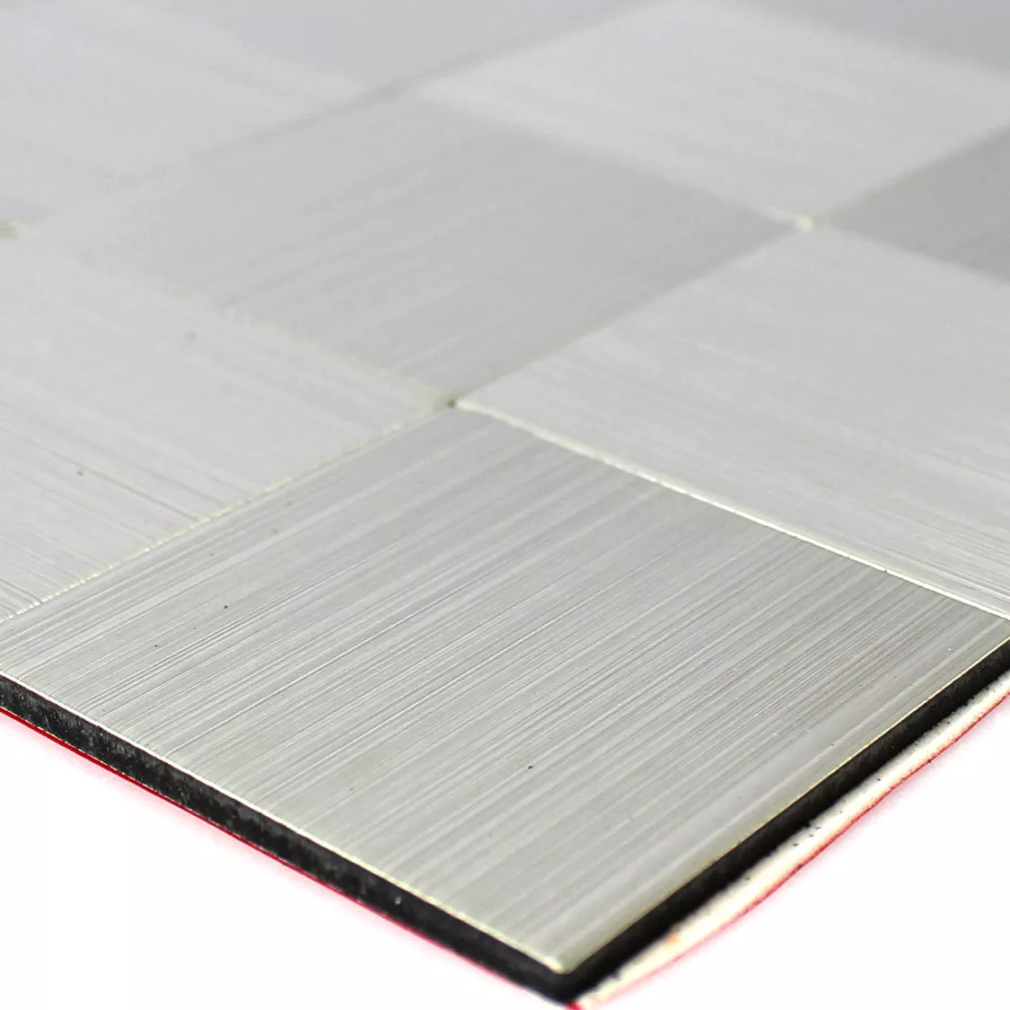 Metall Mosaik Självhäftande Mikros Silver Fyrkant 50
