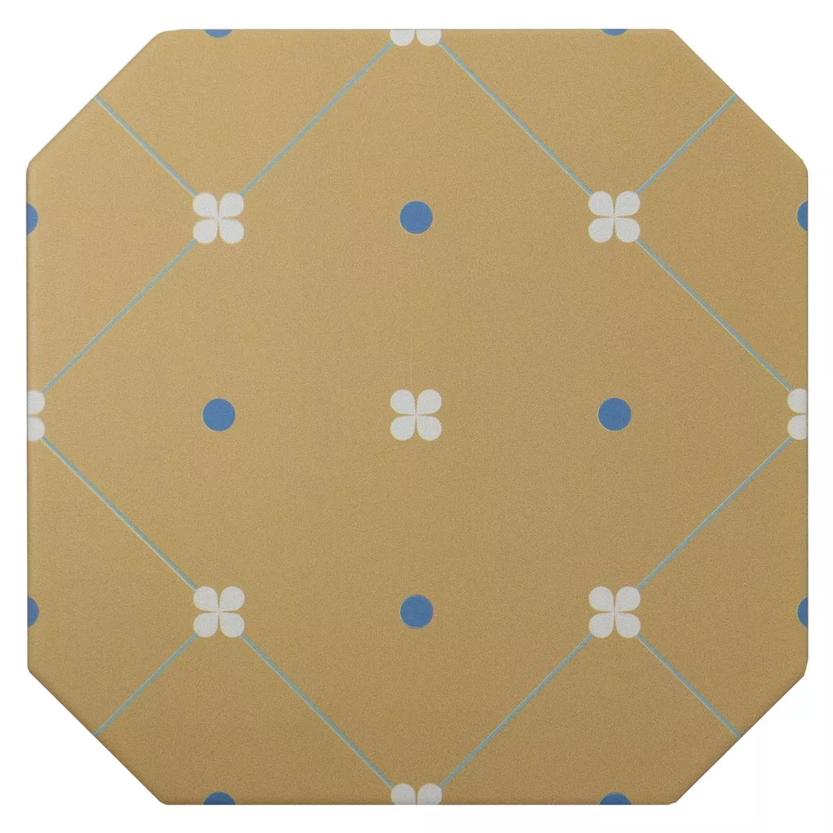 Stengods Plattor Genexia Decor Beige Oktogon 20x20cm